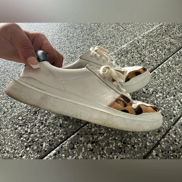 Cole Haan Women's White and Brown Sneakers - Picture 5 of 10